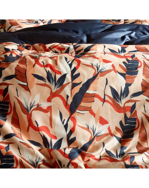 Parure housse de couette satin de coton Junglecat multicolore