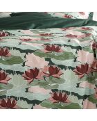 Parure housse de couette satin de coton Koi multicolore