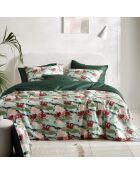 Parure housse de couette satin de coton Koi multicolore