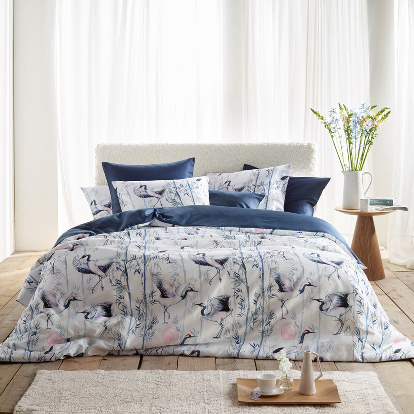 Parure De Lit Aileen De Witte Lietaer - Housse De Couette 140x220 Cm + Taie, Coton Percale 180 Fils, Blanc-noir - 3