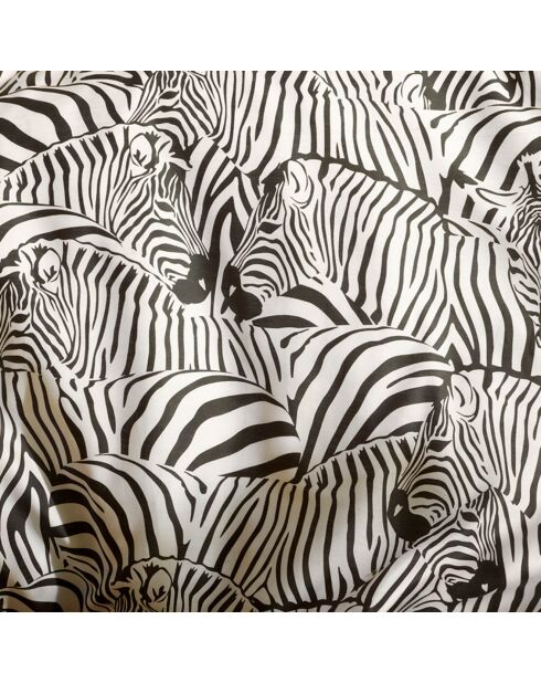 Parure housse de couette satin de coton Zebra blanc/noir