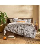 Parure housse de couette satin de coton Zebra blanc/noir