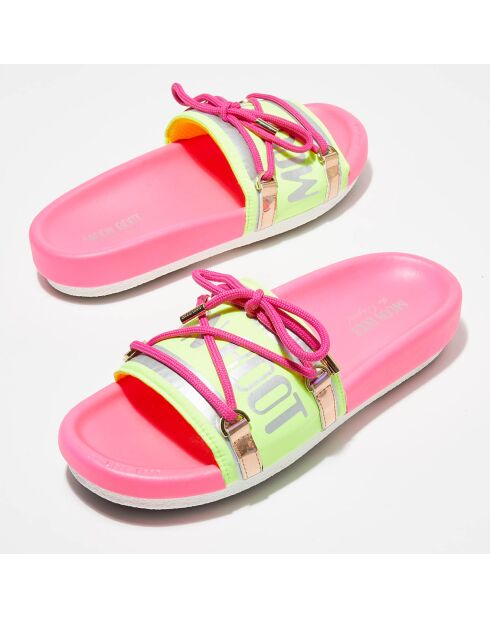 Mules Deimos fuschia/jaune