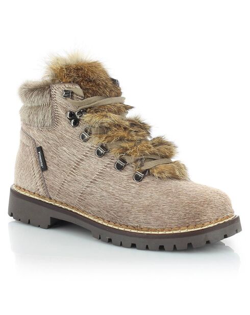 Chaussures de Montagne en Poulain Clarissa marron