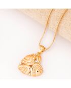 Parure Collier & Boucles d'oreilles Valentinea dorée