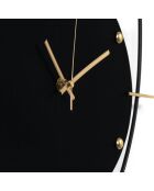 Horloge murale Black Oval dorée - 46x48 cm