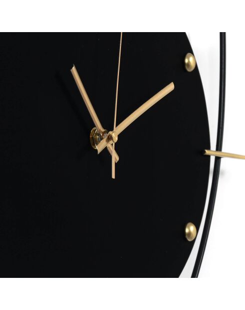 Horloge murale Black Oval dorée - 46x48 cm