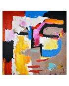 Mehrfarbige abstrakte Gesichtsbemalung - 100x100 cm