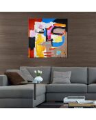 Mehrfarbige abstrakte Gesichtsbemalung - 100x100 cm