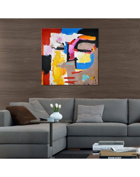 Mehrfarbige abstrakte Gesichtsbemalung - 100x100 cm