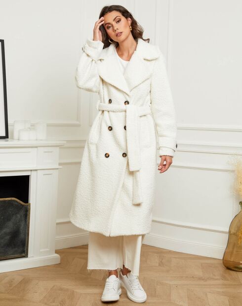 Manteau Lisa bouclette blanc