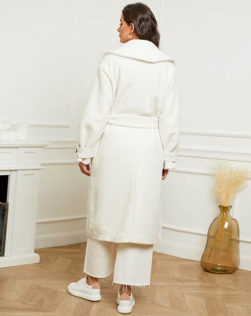 Manteau Lisa bouclette blanc