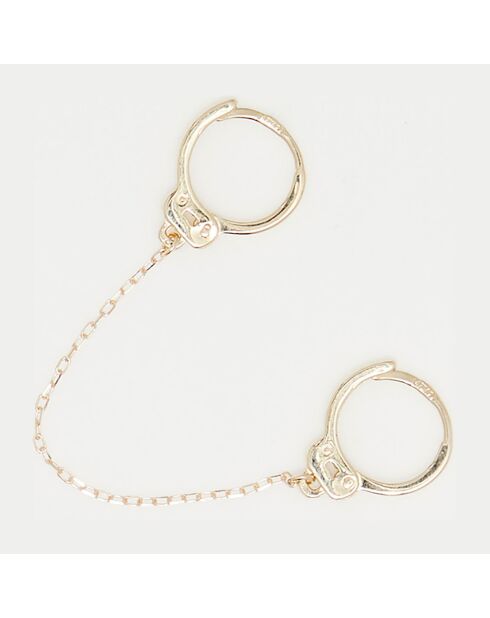 Bijou d'oreille unitaire Menottes or jaune