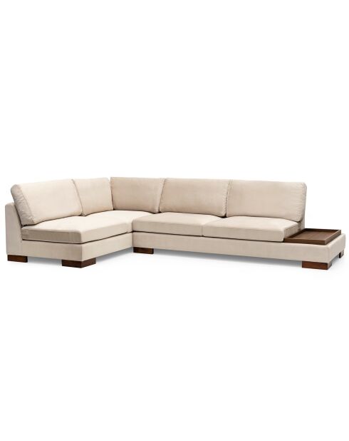 Canapé d'angle gauche Tulip beige - 313x97x63 cm