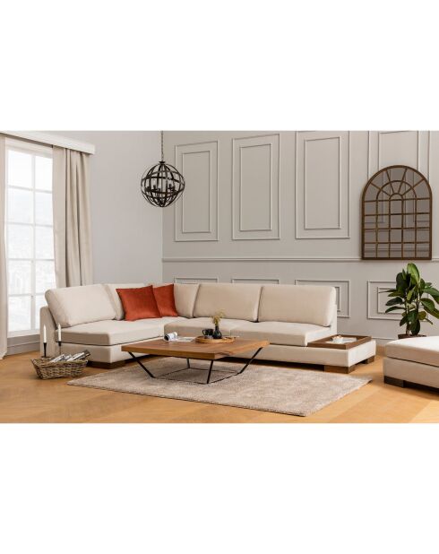 Canapé d'angle gauche Tulip beige - 313x97x63 cm