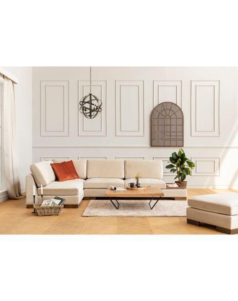 Canapé d'angle gauche Tulip beige - 313x97x63 cm