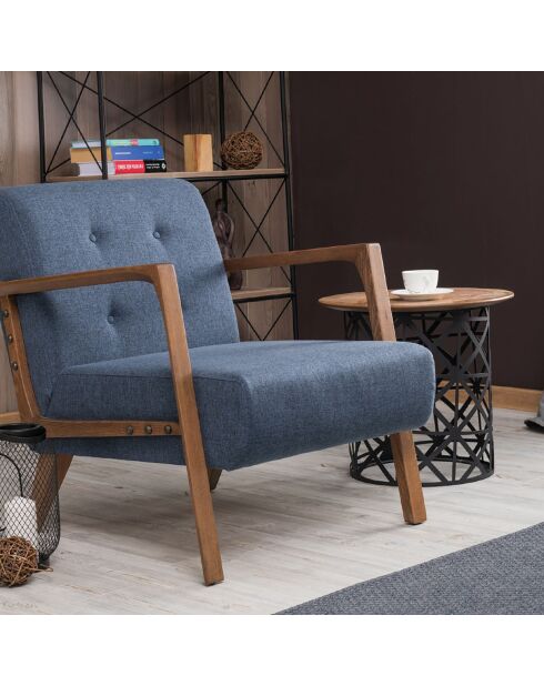 Fauteuil Kemer bleu - 69x80x83 cm