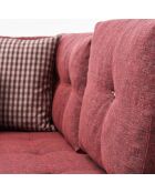 Canapé d'angle droit convertible Manama bordeaux - 280x85x206 cm