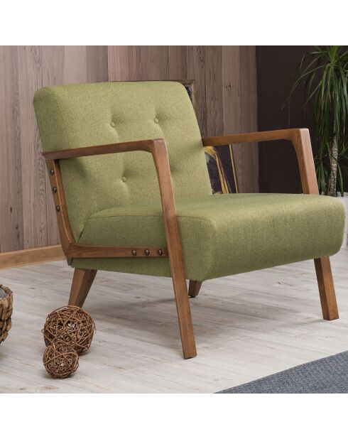 Fauteuil Kemer vert - 69x80x83 cm