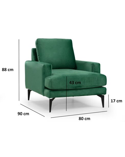 Fauteuil Papira vert - 80x90x88 cm