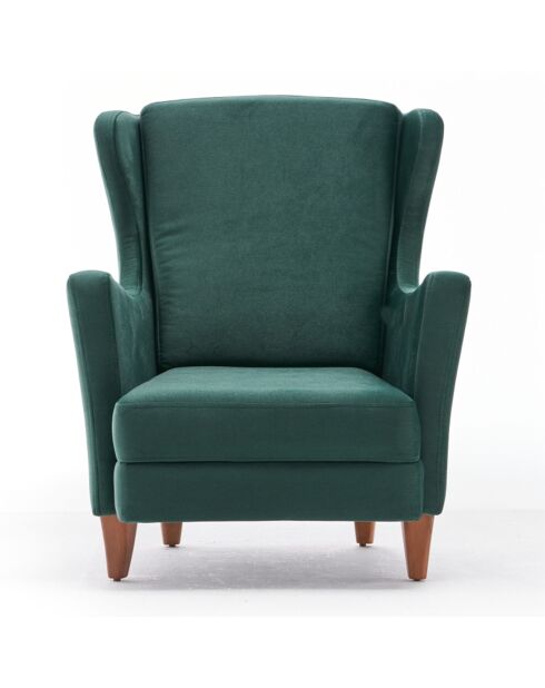 Fauteuil Lola Berjer  Velours vert - 77x80x98 cm