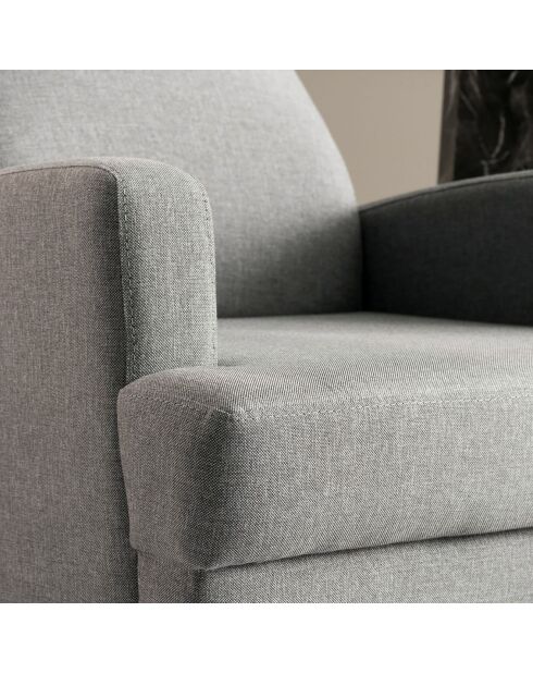 Fauteuil Kana Bergere gris clair - 76x91x87 cm