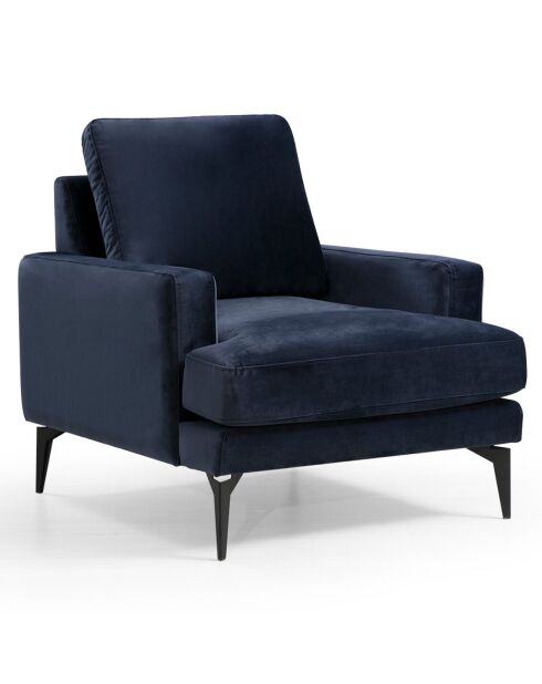 Fauteuil Papira bleu marine - 80x88x90 cm