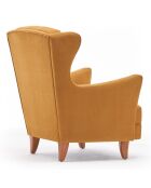 Fauteuil Lola Berjer Velours moutarde - 77x80x98 cm