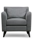 Fauteuil Nordic noir/blanc - 82x83x75 cm