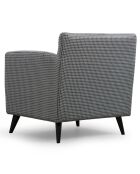 Fauteuil Nordic noir/blanc - 82x83x75 cm