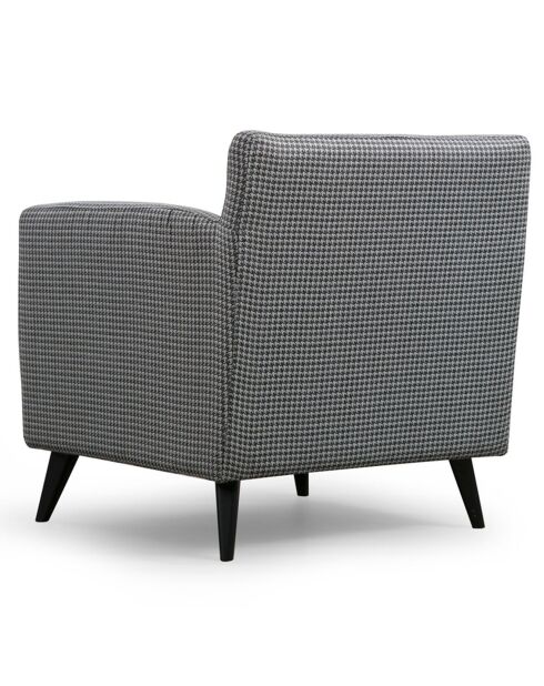 Fauteuil Nordic noir/blanc - 82x83x75 cm