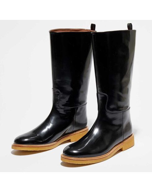 Bottes en Cuir Paradise noires