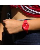 Montre Femme/Fille en Silicone Ice Colour Lipstick Small 3H rouge