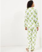 Pyjama satiné Lemon blanc/jaune/vert