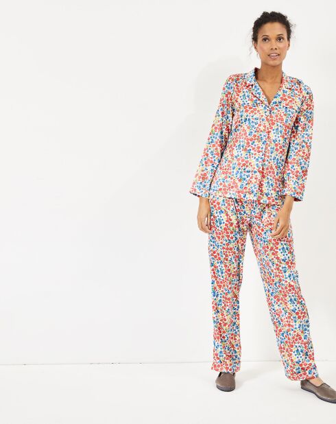 Pyjama satiné Paula imprimé liberty multicolore