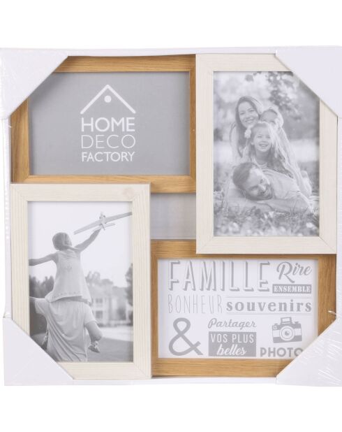 Collage de 4 fotos de color beige - 28x27,5 cm