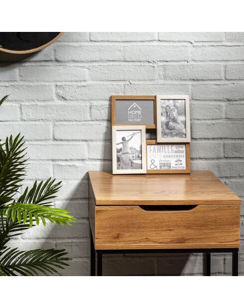 Collage de 4 fotos de color beige - 28x27,5 cm