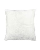 Coussin imitation fourrure Opulence blanc - 40x40 cm
