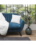 Coussin imitation fourrure Opulence blanc - 40x40 cm