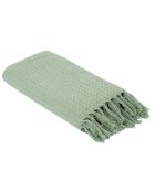 Jeté de canapé gaufré vert d'eau - 160x130 cm