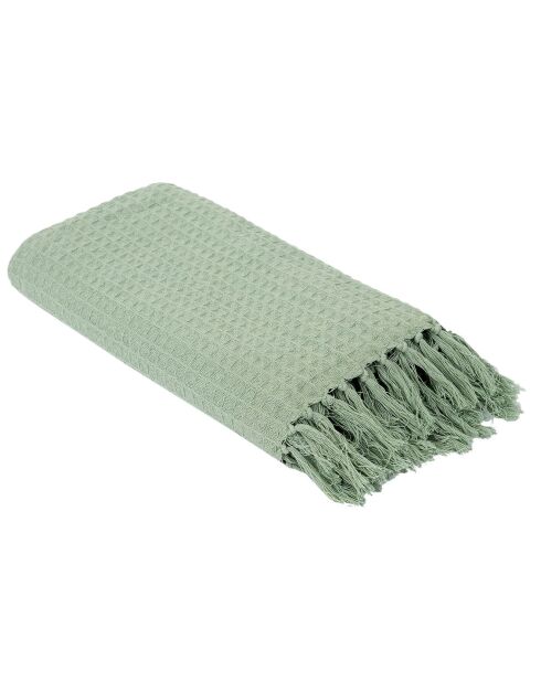 Jeté de canapé gaufré vert d'eau - 160x130 cm