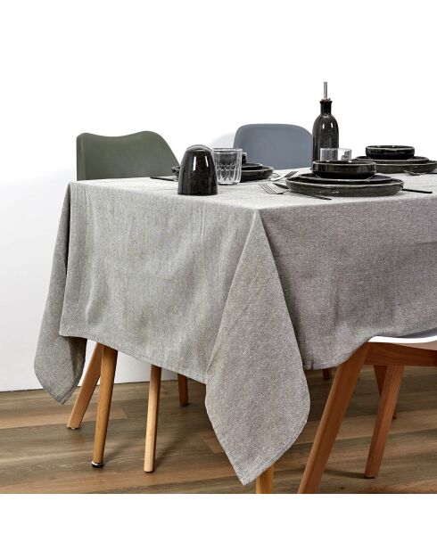 Olivgrüne Baumwolltischdecke - 250x140 cm