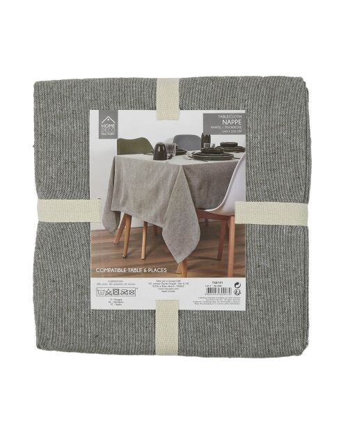 Olivgrüne Baumwolltischdecke - 250x140 cm