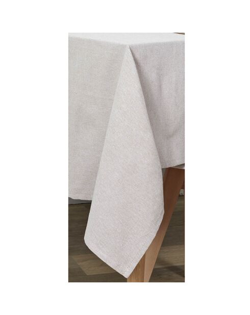 Nappe en Coton beige - 250x140 cm