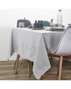 Mantel de algodón gris claro - 250x140 cm