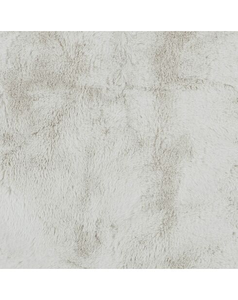 Tapis imitation fourrure poil fin ivoire - 60x90 cm