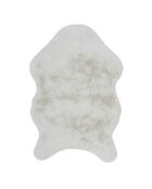 Tapis imitation fourrure poil fin ivoire - 60x90 cm