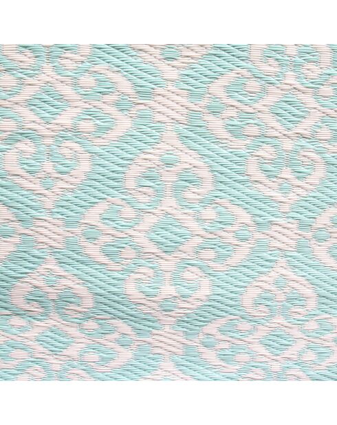 Tapis uni blanc/bleu - 120x180 cm