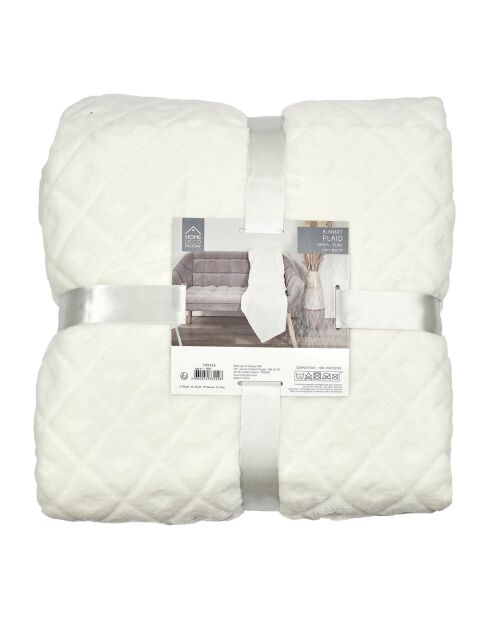 Plaid embossé beige - 140x200 cm