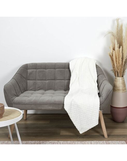 Plaid embossé beige - 140x200 cm